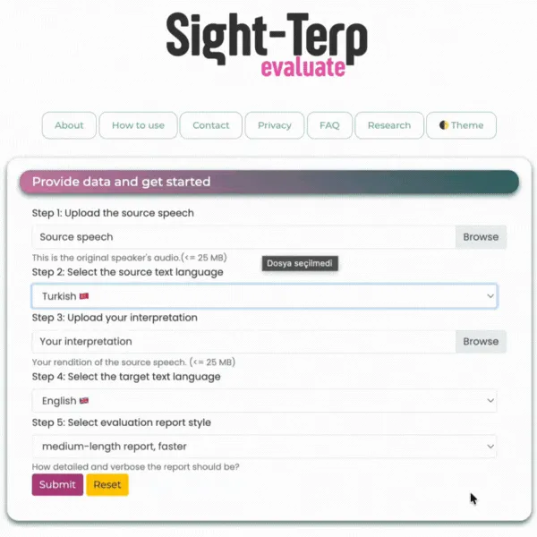 Detailed & Automatic Feedback Demo