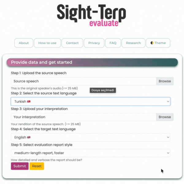 Detailed & Automatic Feedback Demo