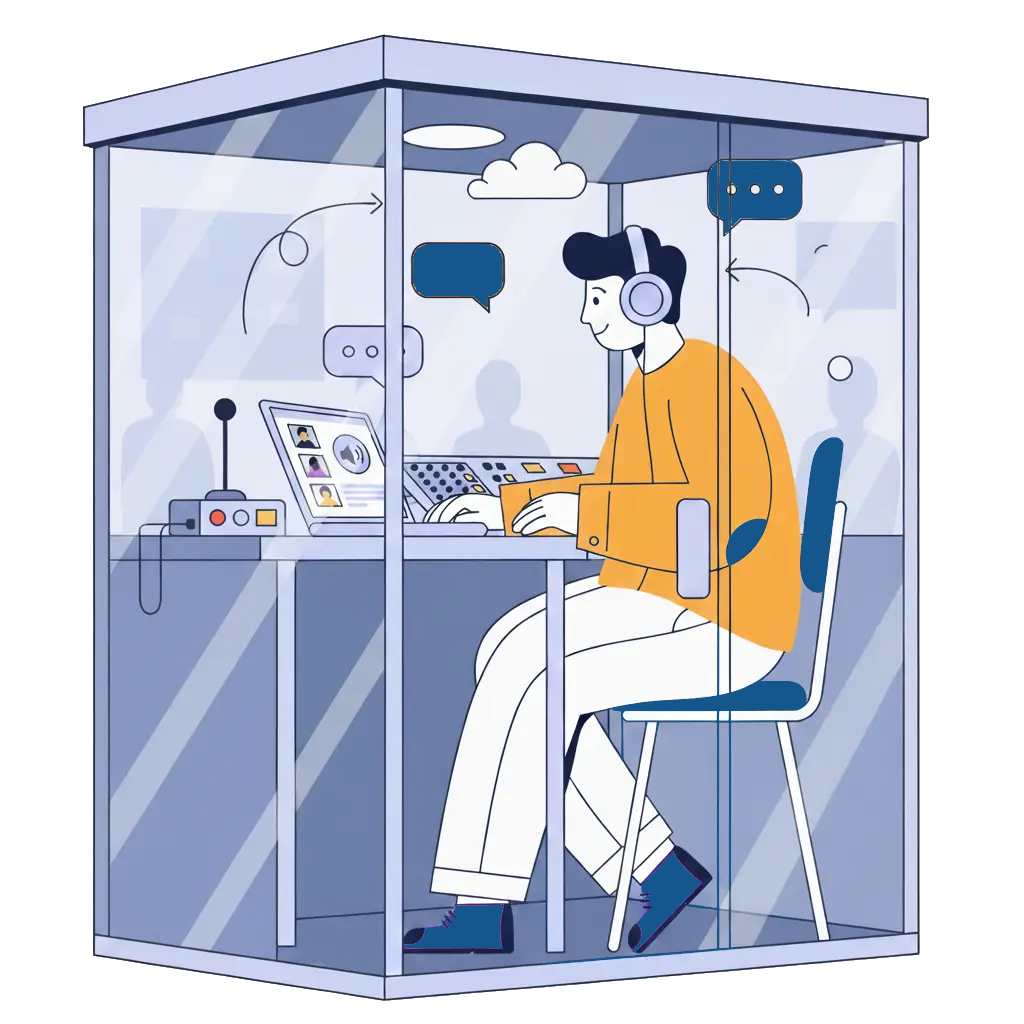 Sight-Terp AI-powered interpreter toolbox showing Assist, Evaluate, and Practice apps