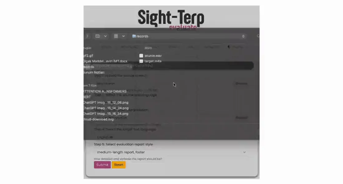 Sight-Terp Evaluate Demo